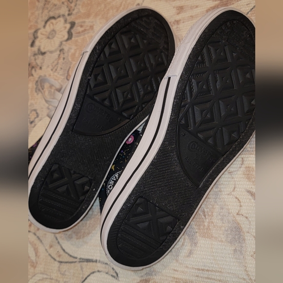 Converse Chuck Taylor high top black mod pink star size 2 youth US - Picture 6 of 6